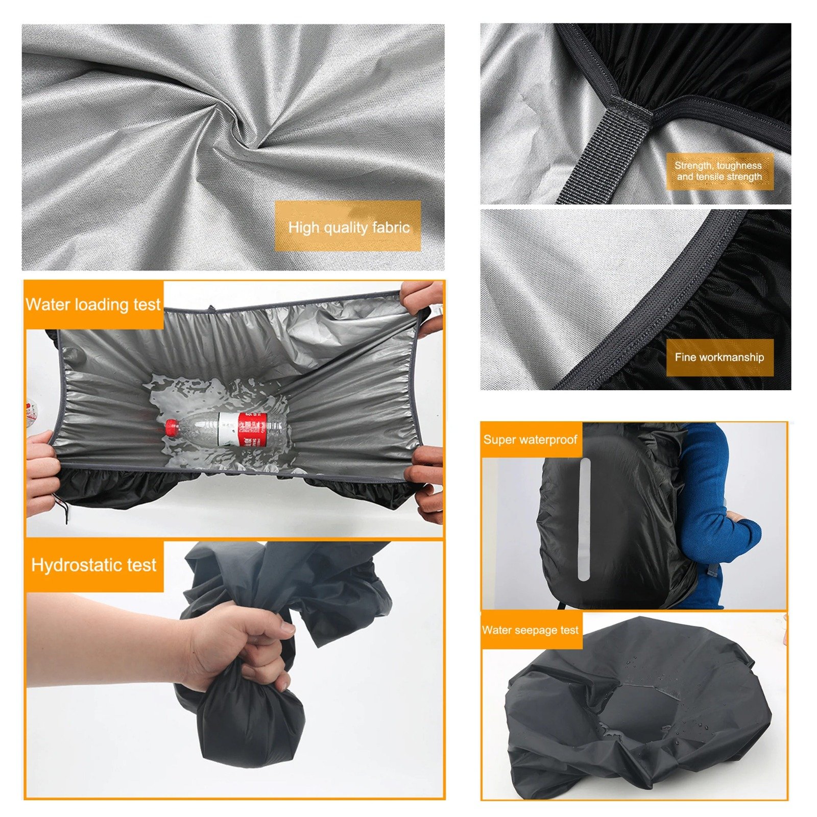 Reflective Backpack Rain Cover Outdoor Hiking Backpack Waterproof Cover - Image 15